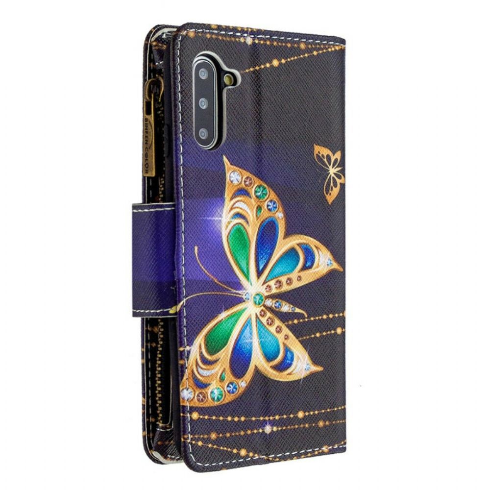 Folio-hoesje voor Samsung Galaxy Note 10 Vlinderszak Met Rits