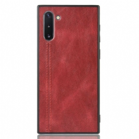Hoesje voor Samsung Galaxy Note 10 Naad Leereffect