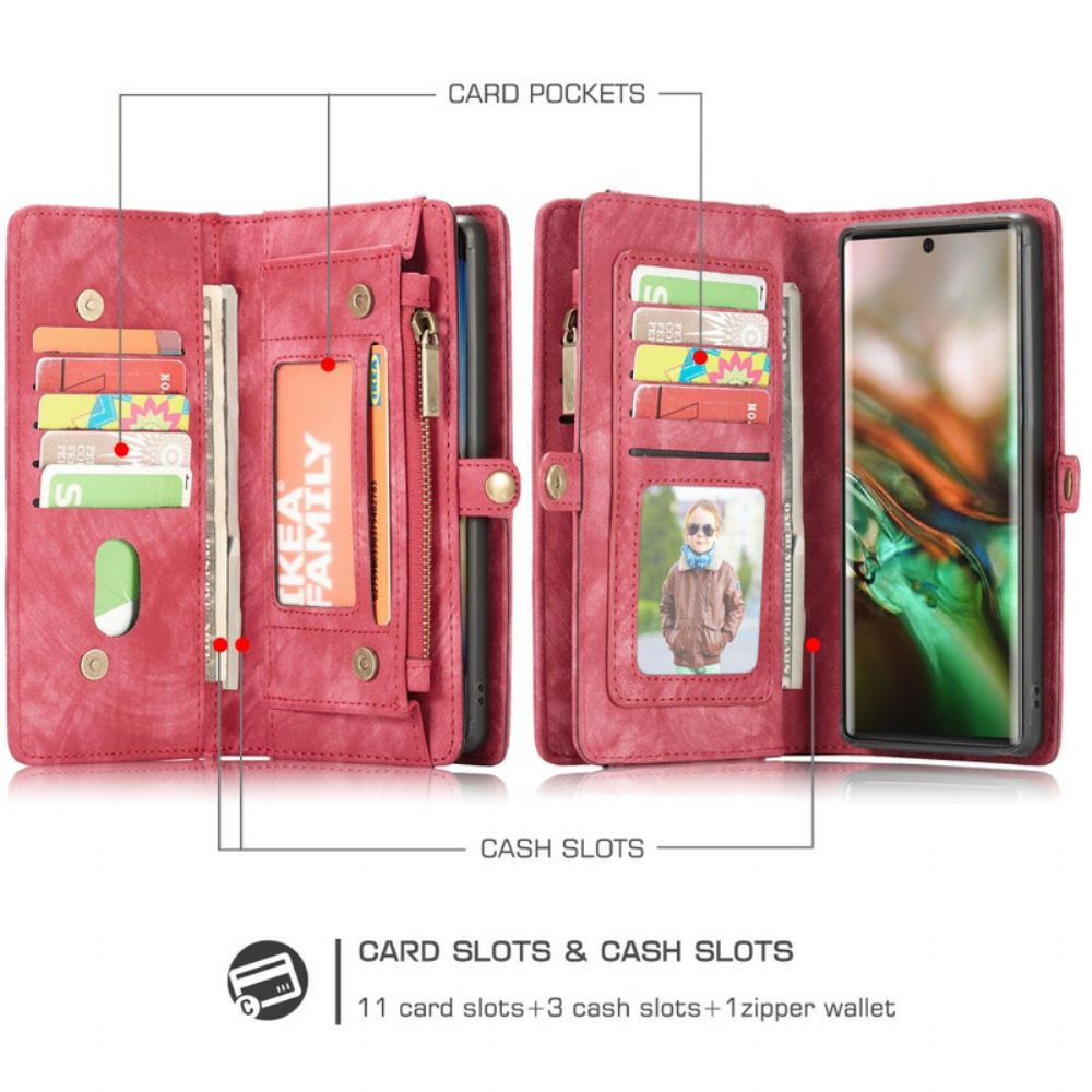 Hoesje voor Samsung Galaxy Note 10 Portemonnee Leren Folio-hoesje Caseme Portemonnee