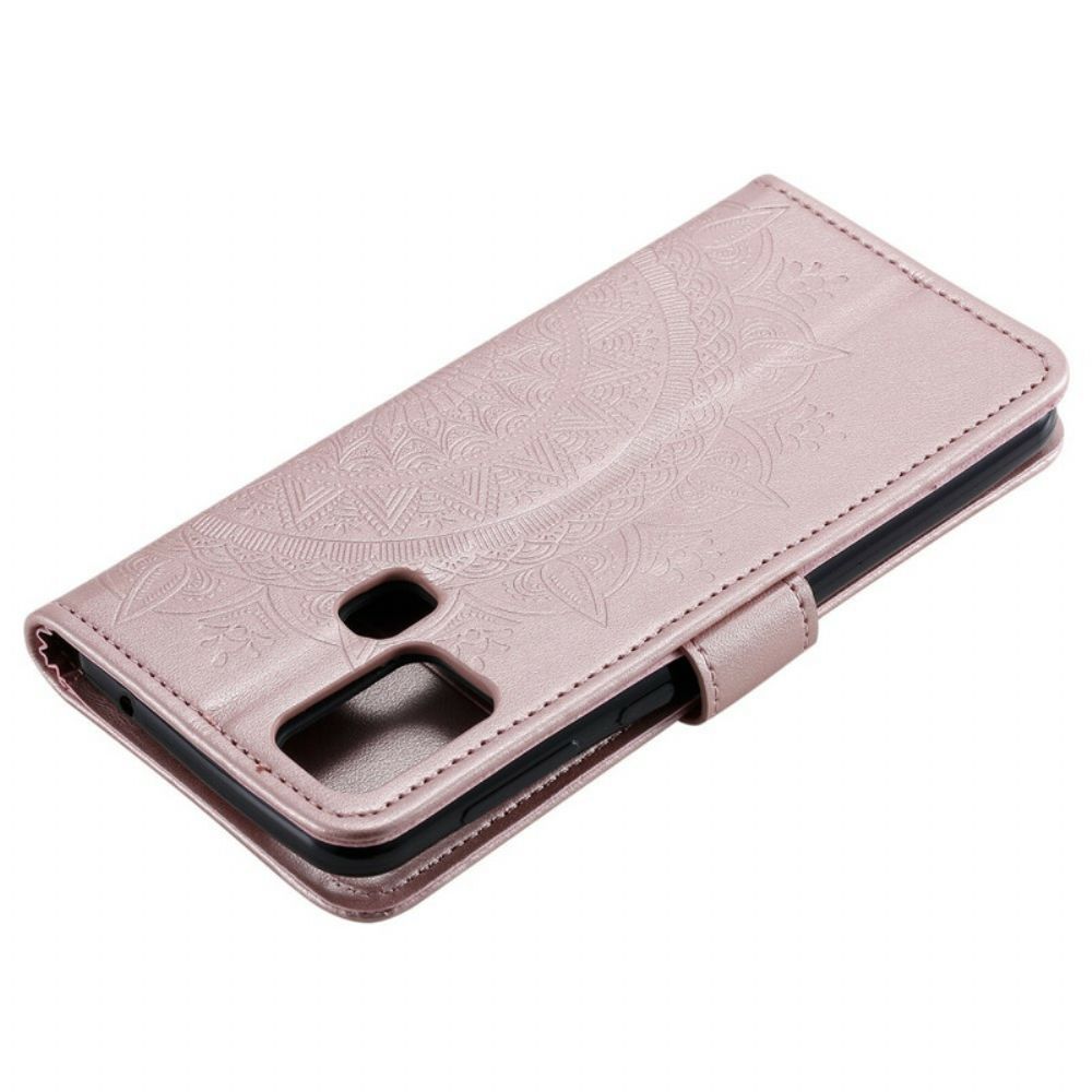 Flip Case voor Samsung Galaxy M31 Zon Mandala