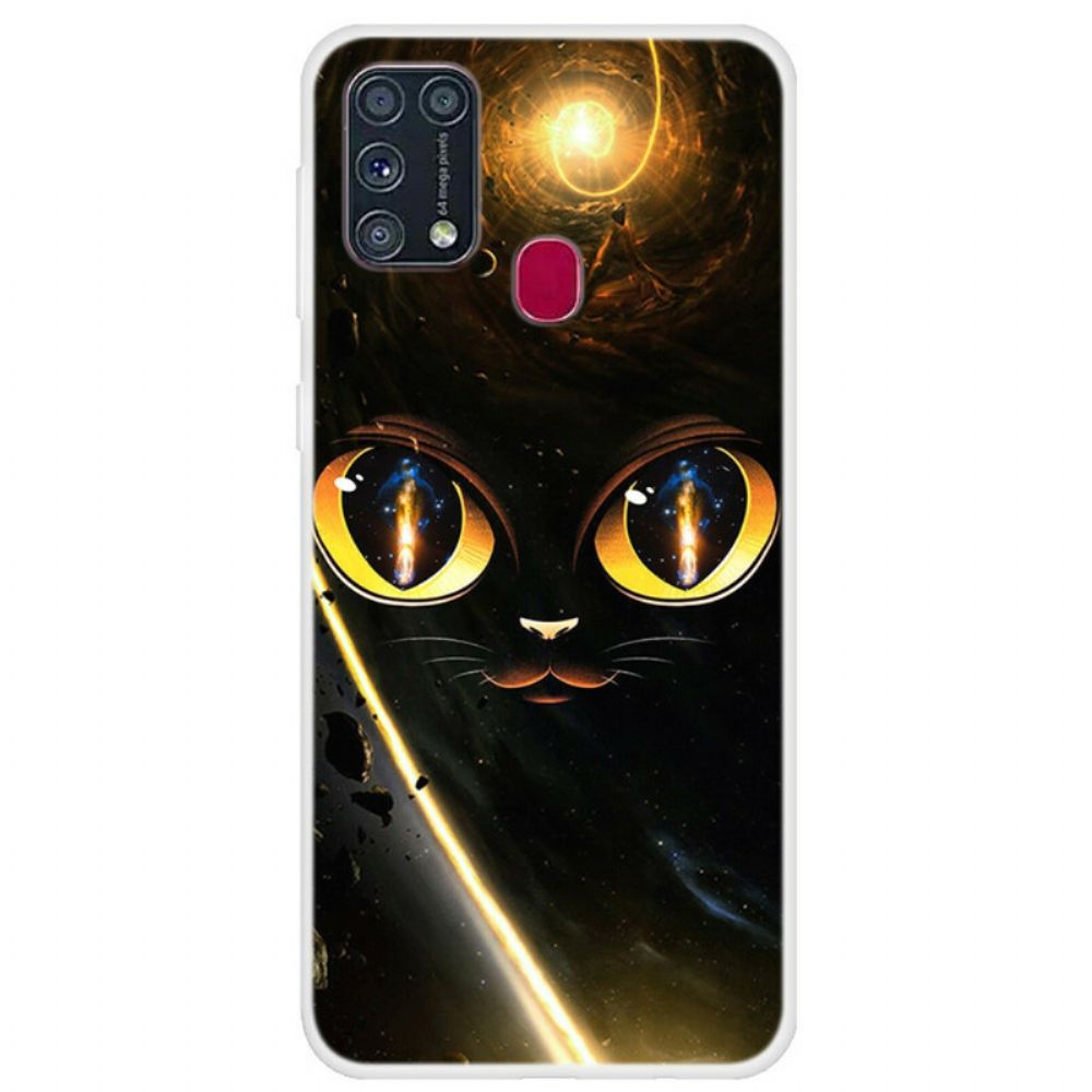 Hoesje voor Samsung Galaxy M31 Kat Van De Melkweg
