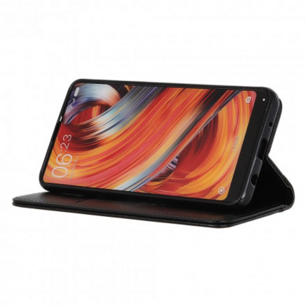 Bescherming Hoesje voor Motorola Edge 20 Folio-hoesje Gesplitste Litchi-lederen Versie