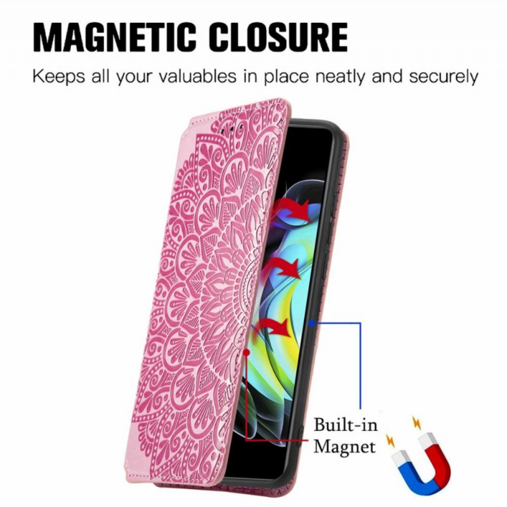 Bescherming Hoesje voor Motorola Edge 20 Folio-hoesje Mandala's