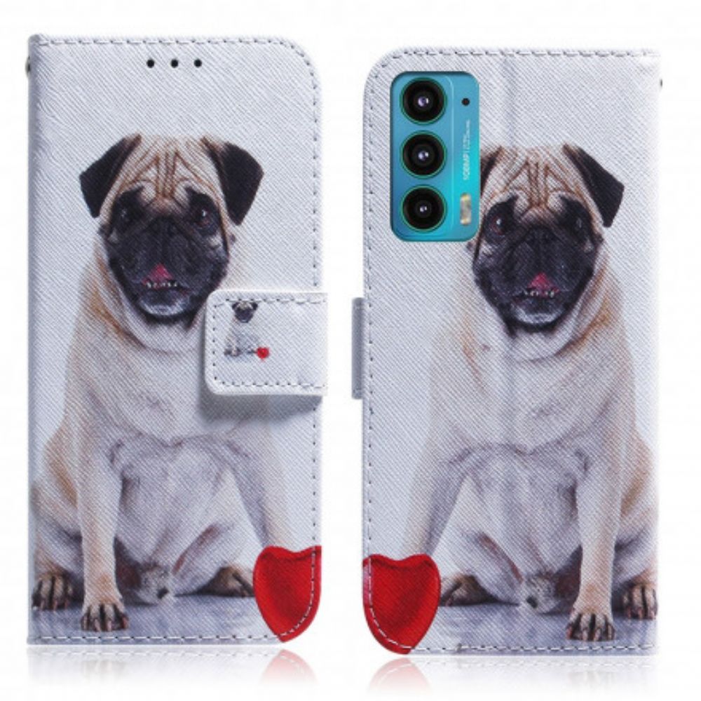Folio-hoesje voor Motorola Edge 20 Mopshond