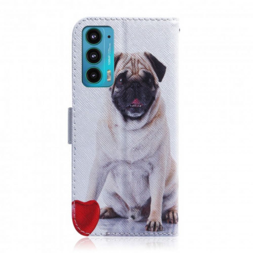 Folio-hoesje voor Motorola Edge 20 Mopshond
