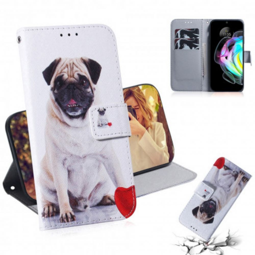 Folio-hoesje voor Motorola Edge 20 Mopshond