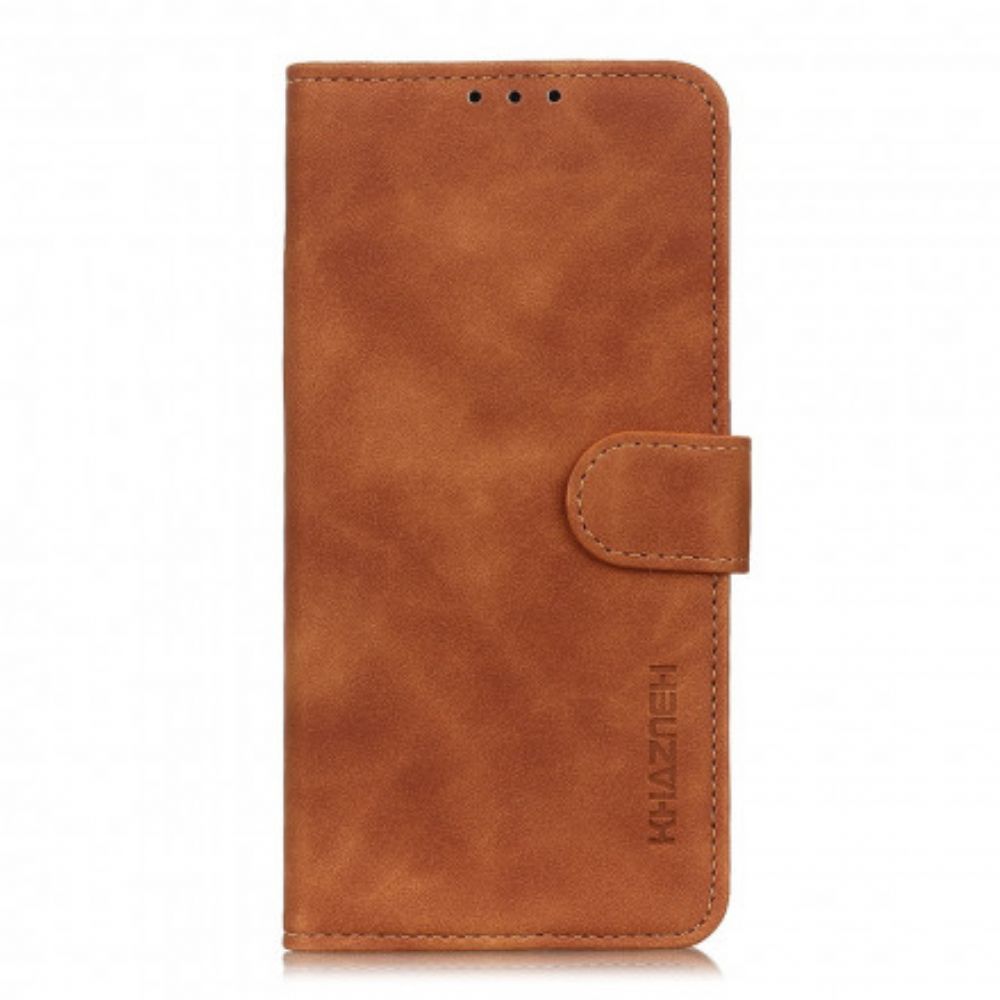 Folio-hoesje voor Motorola Edge 20 Vintage Leereffect Khazneh