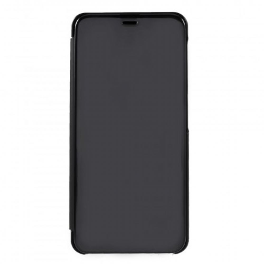 Bescherming Hoesje voor Samsung Galaxy A7 Spiegel En Leereffect