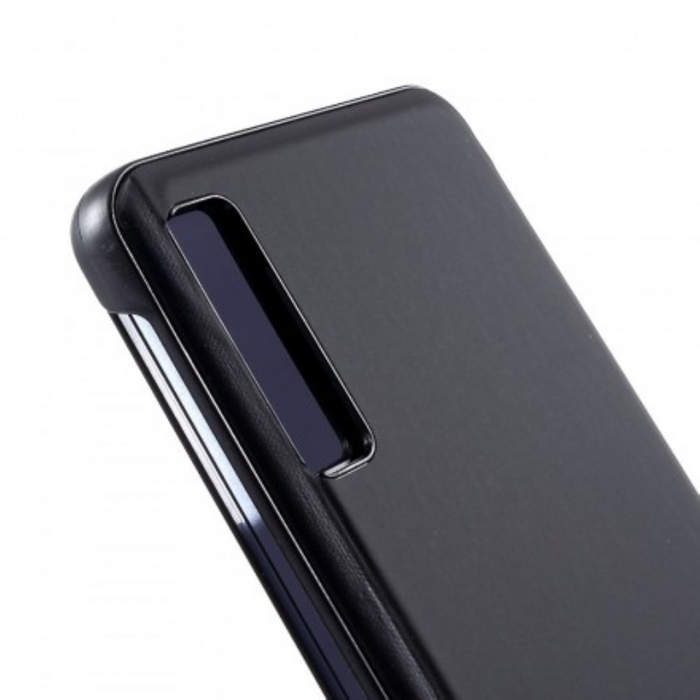 Bescherming Hoesje voor Samsung Galaxy A7 Spiegel En Leereffect