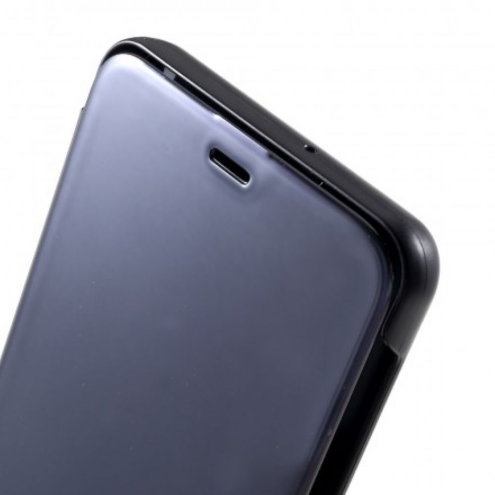Bescherming Hoesje voor Samsung Galaxy A7 Spiegel En Leereffect
