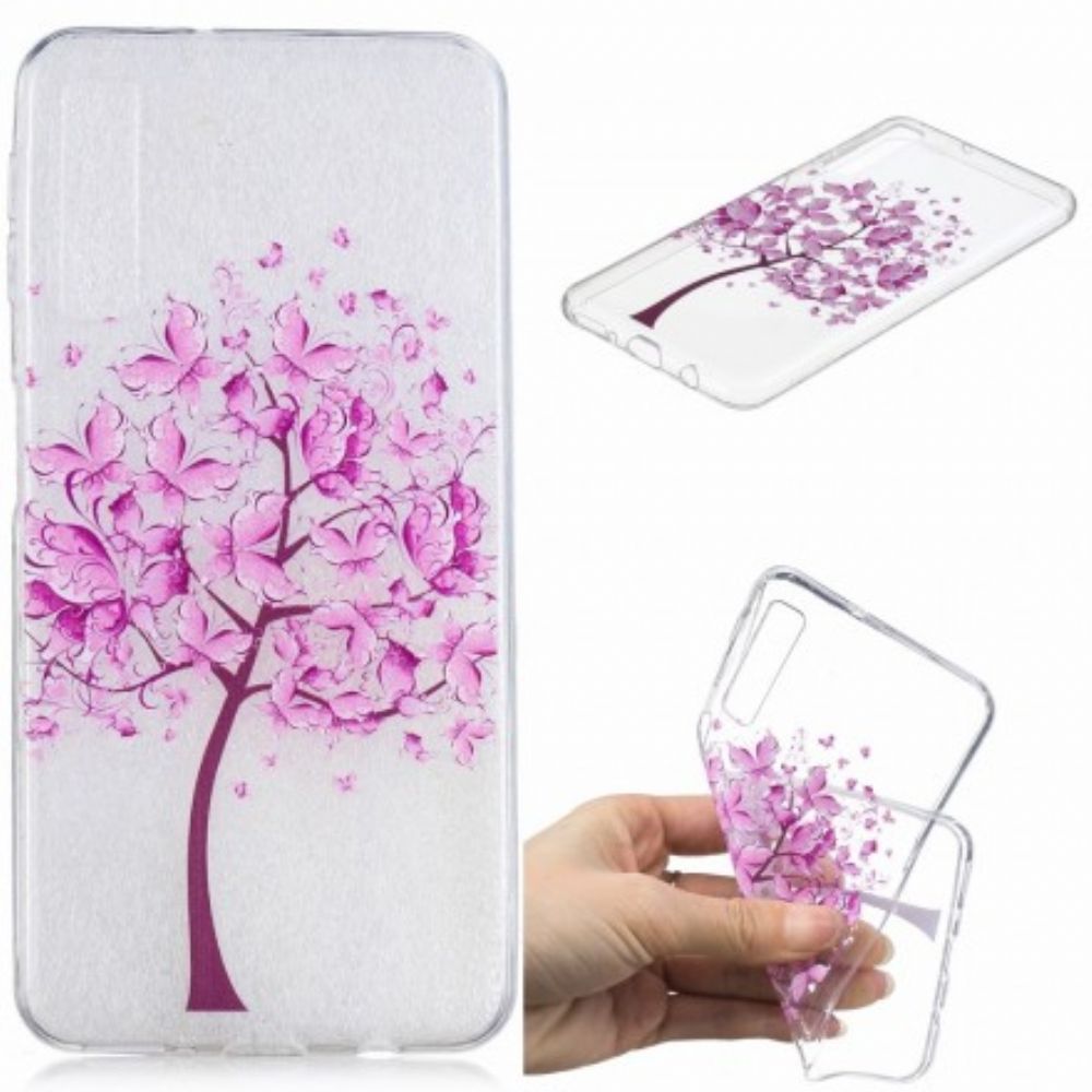 Hoesje voor Samsung Galaxy A7 Transparante Vlinderboom