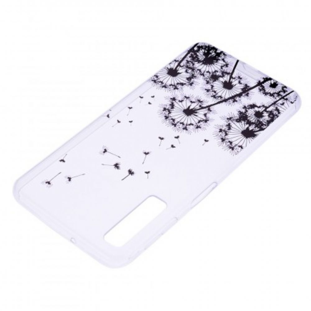Hoesje voor Samsung Galaxy A7 Zwarte Paardebloemen