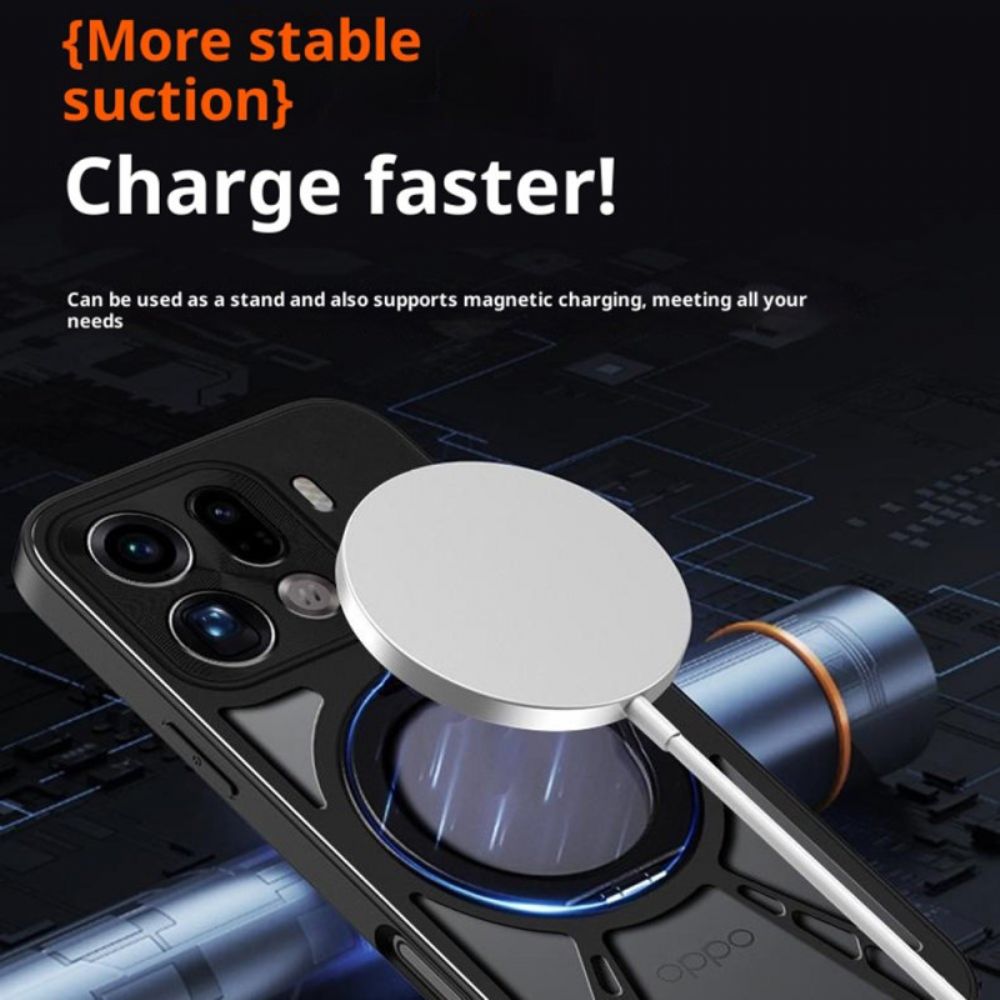 Hoesje Oppo Find X9 5g Draaibare Magnetische Houder En Warmteafvoer