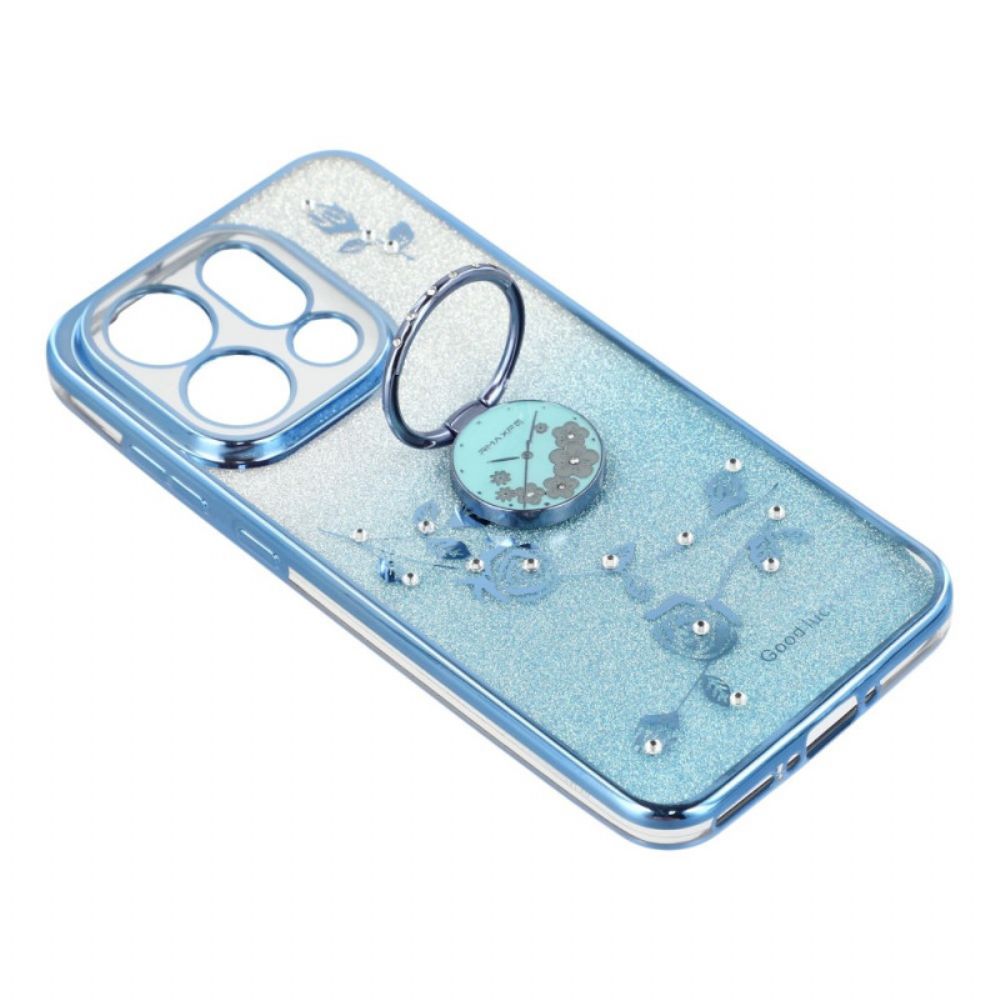 Hoesje Oppo Find X9 5g Kadem Bloemen En Strass Ringhouder