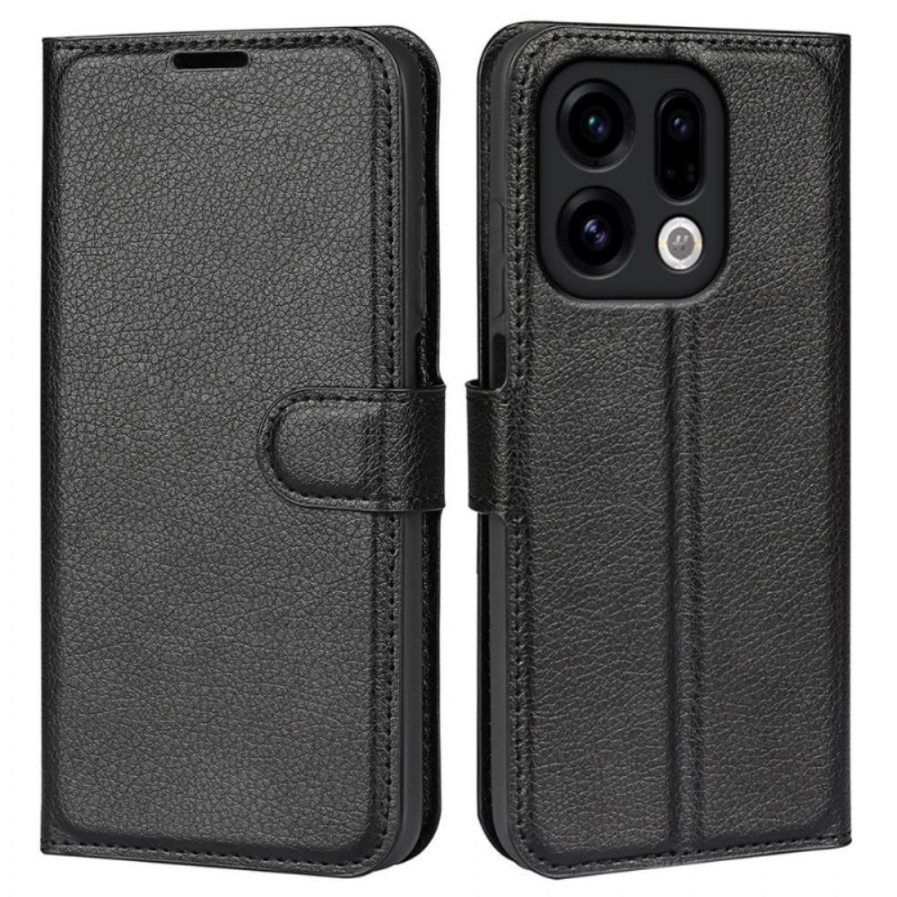 Leren Hoesje Voor Oppo Find X9 5g Lychee Kunstleer