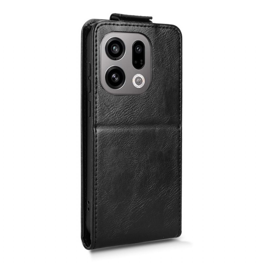 Leren Hoesje Voor Oppo Find X9 5g Verticale Klep