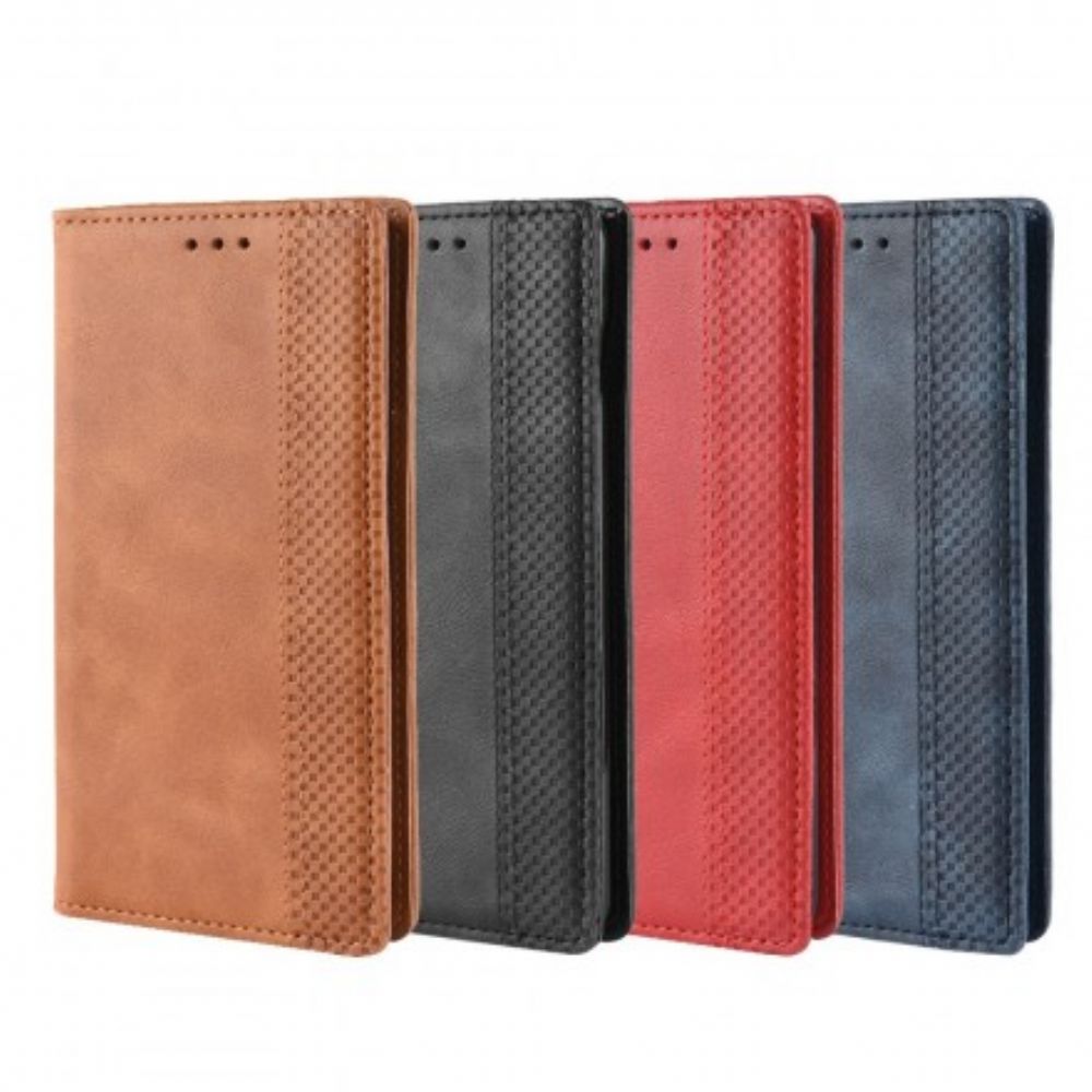 Bescherming Hoesje voor Samsung Galaxy S10 Folio-hoesje Vintage Gestileerd Leereffect