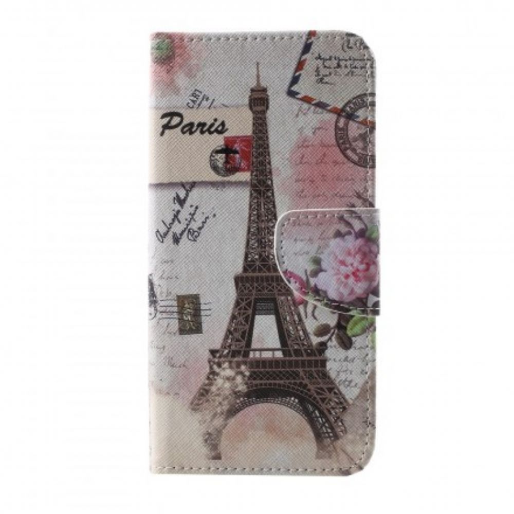 Folio-hoesje voor Samsung Galaxy S10 Retro Eiffeltoren