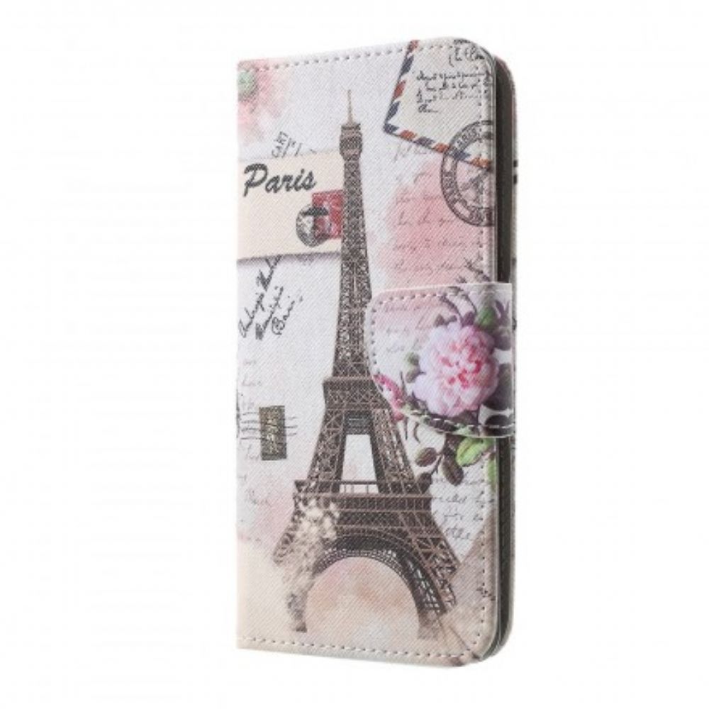 Folio-hoesje voor Samsung Galaxy S10 Retro Eiffeltoren