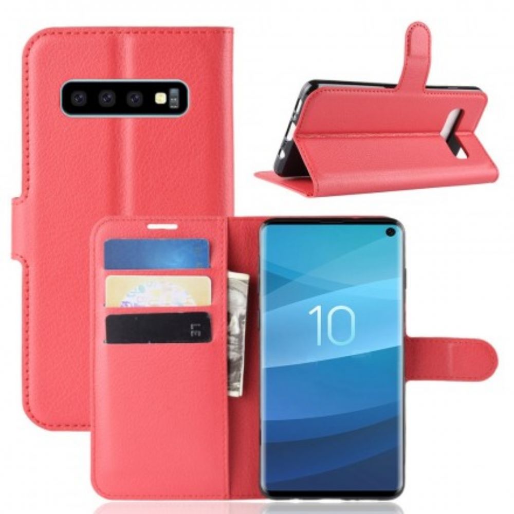 Folio-hoesje voor Samsung Galaxy S10 Retro Kunstleer