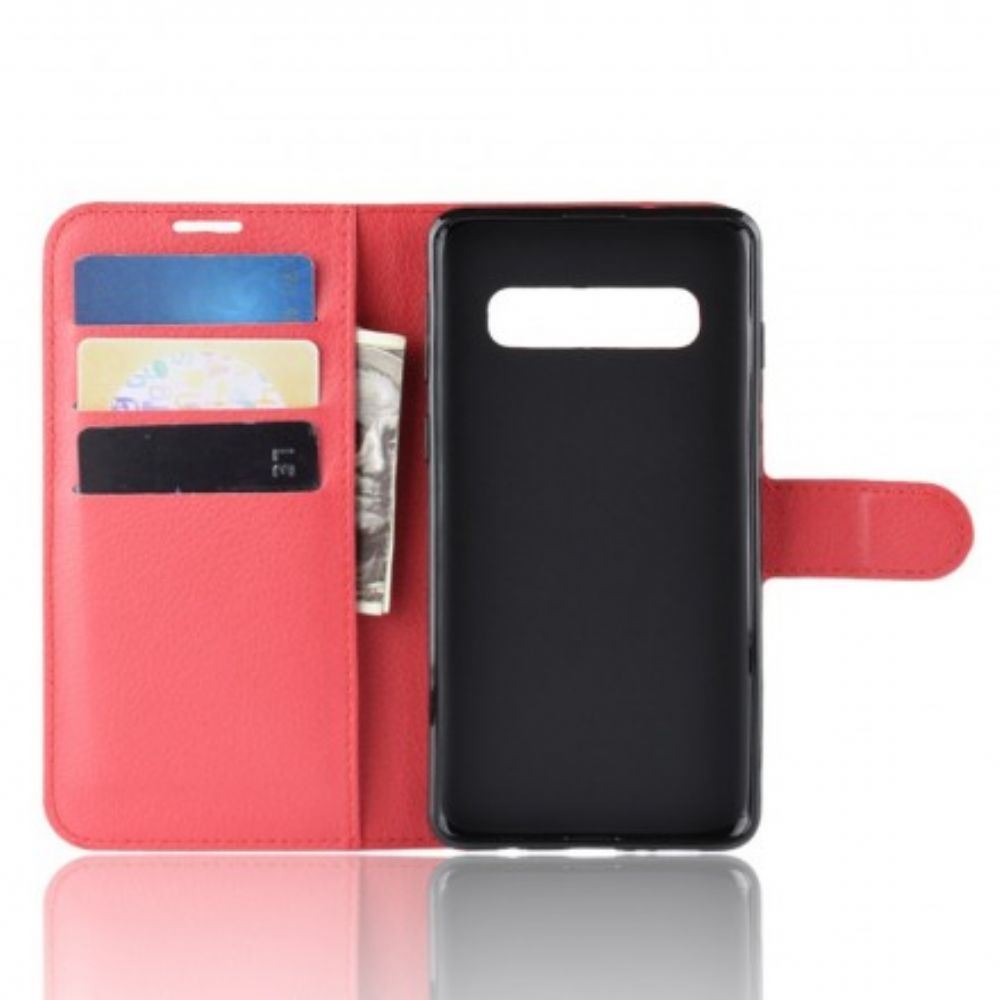 Folio-hoesje voor Samsung Galaxy S10 Retro Kunstleer