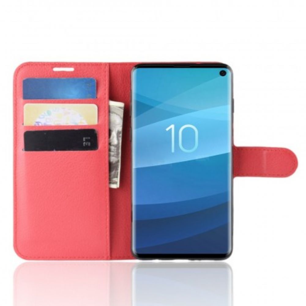 Folio-hoesje voor Samsung Galaxy S10 Retro Kunstleer