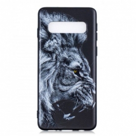 Hoesje voor Samsung Galaxy S10 Felle Leeuw