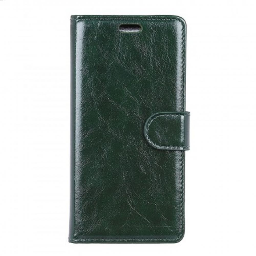 Leren Hoesje voor Samsung Galaxy S10 Glanzend Leereffect