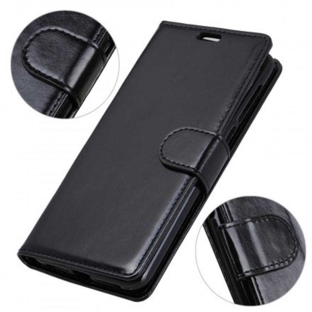 Leren Hoesje voor Samsung Galaxy S10 Glanzend Leereffect
