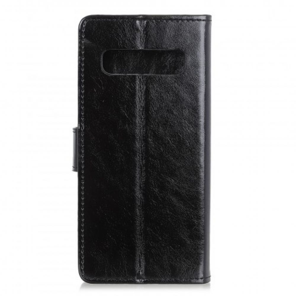 Leren Hoesje voor Samsung Galaxy S10 Glanzend Leereffect