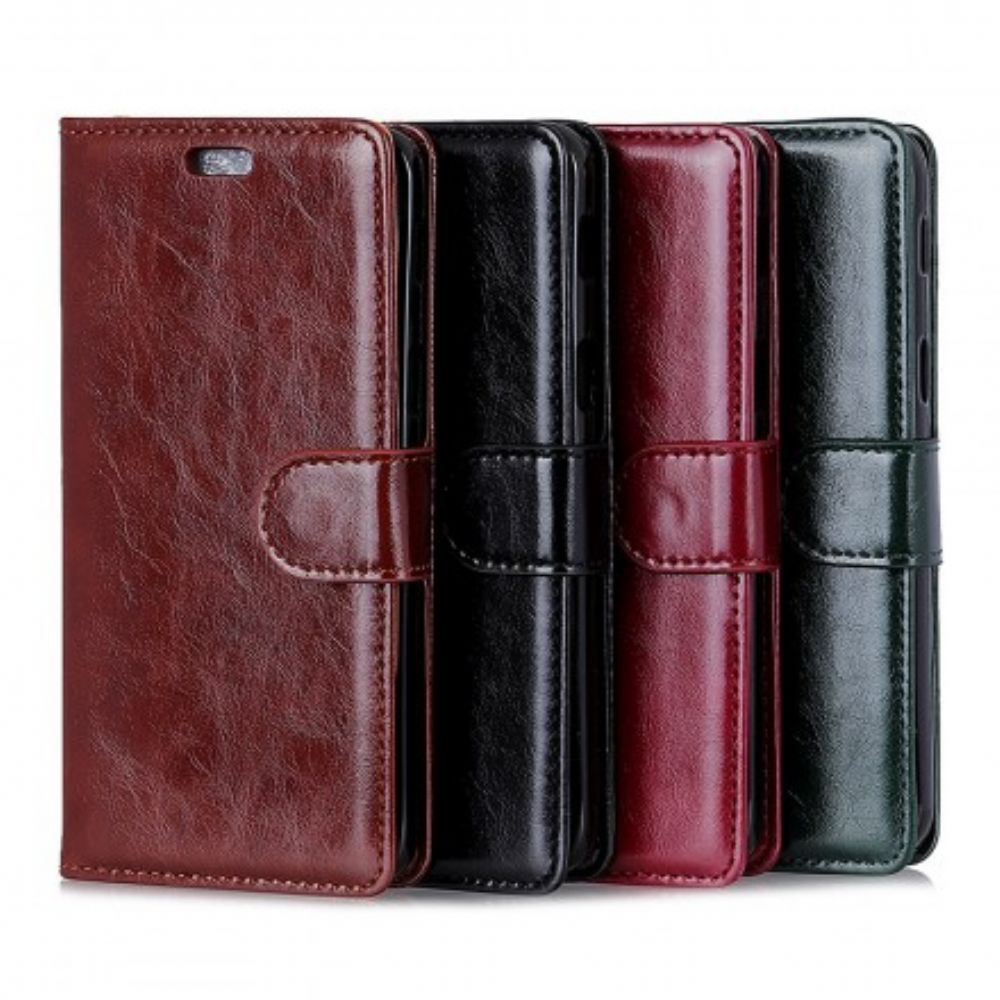 Leren Hoesje voor Samsung Galaxy S10 Glanzend Leereffect