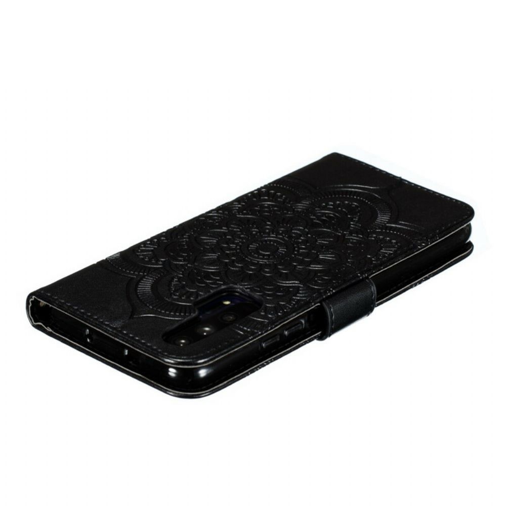 Leren Hoesje voor Honor 20 Pro Met Ketting Mandala Met Volledige Riem