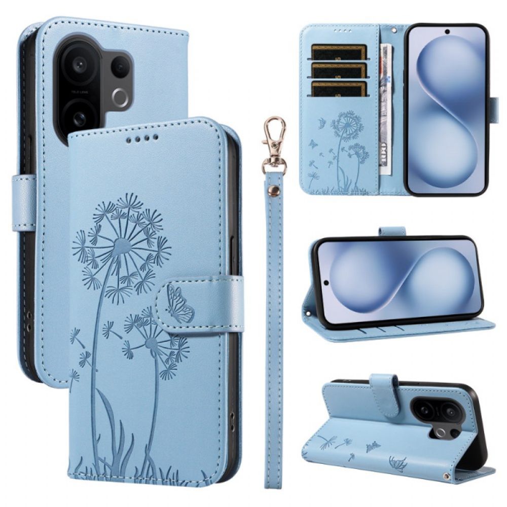 Leren Hoesje Voor Vivo X200 Fe Paardenbloembandje