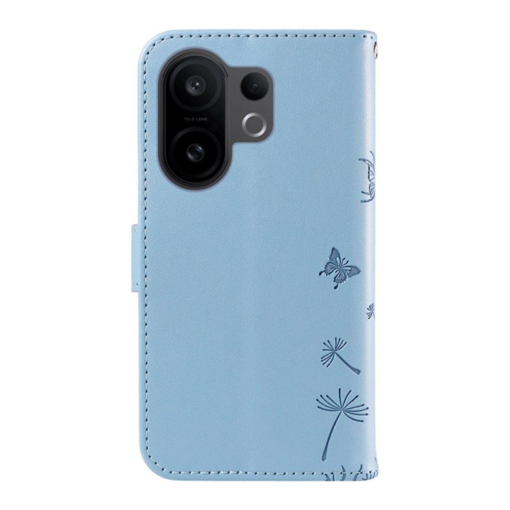 Leren Hoesje Voor Vivo X200 Fe Paardenbloembandje