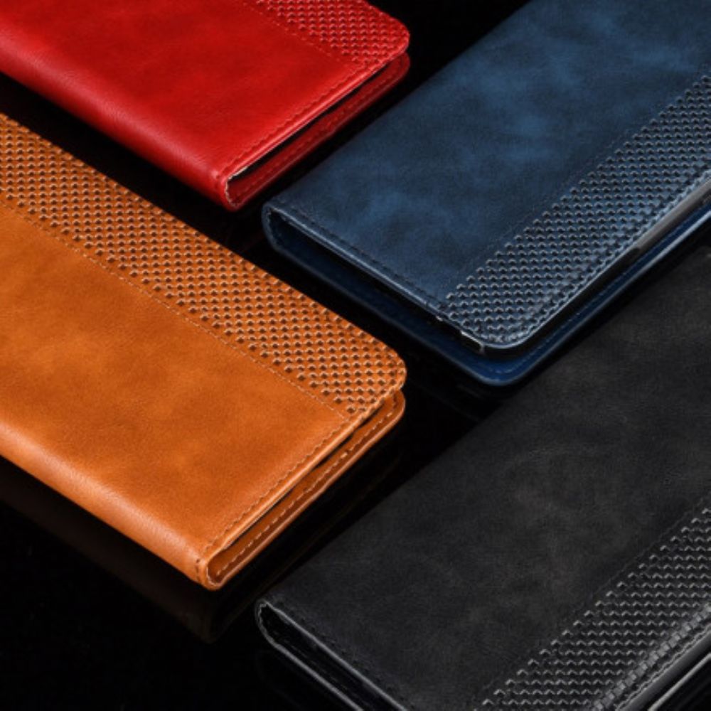 Bescherming Hoesje voor Vivo Y70 Folio-hoesje Vintage Gestileerd Leereffect
