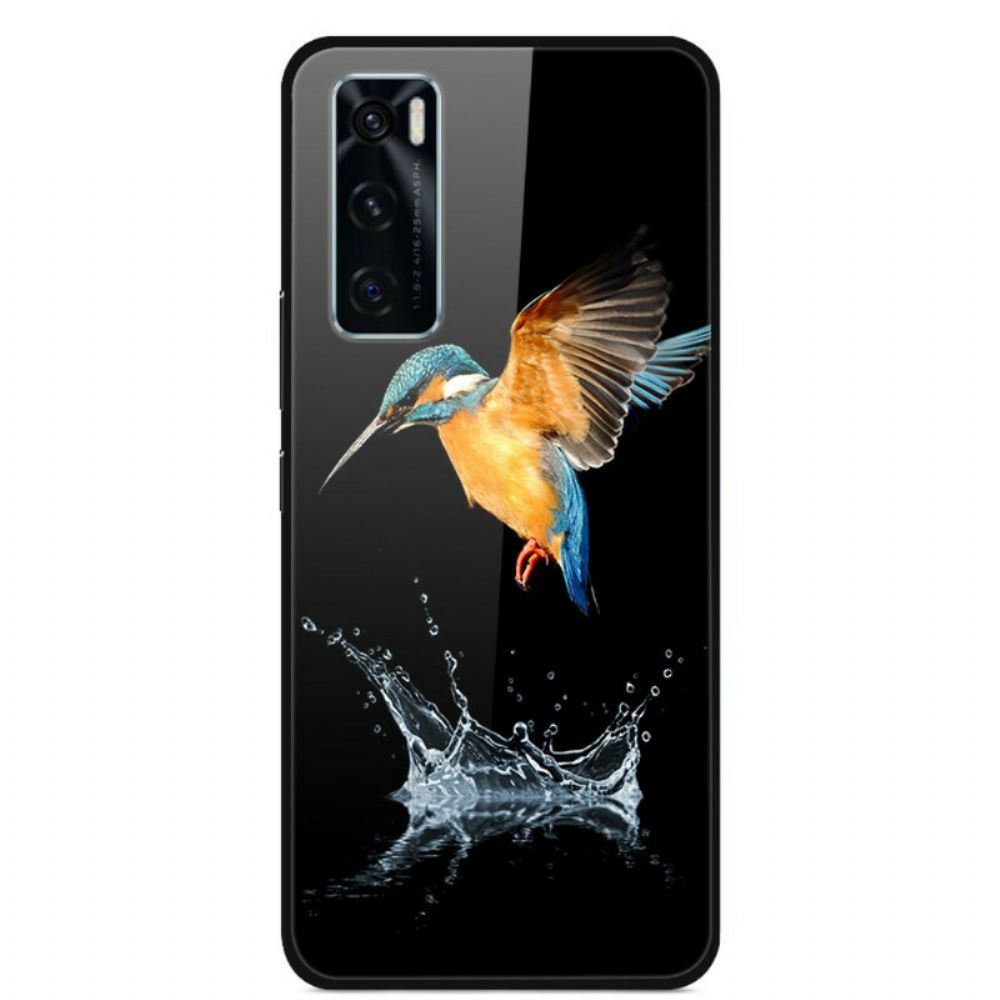 Hoesje voor Vivo Y70 Kroon Vogel Gehard Glas