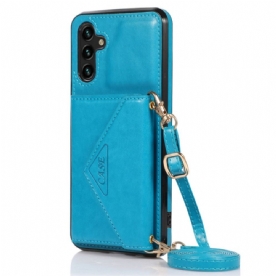 Cover Hoesje Samsung Galaxy A15 5g Telefoonhoesje Kaarthouder En Schouderband