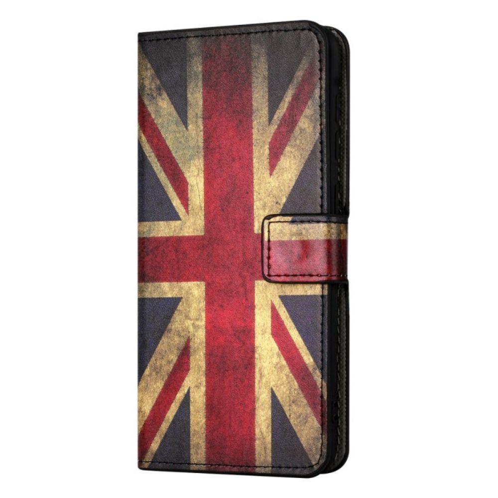 Flip Case Leren Samsung Galaxy A15 5g Vintage Engelse Vlag