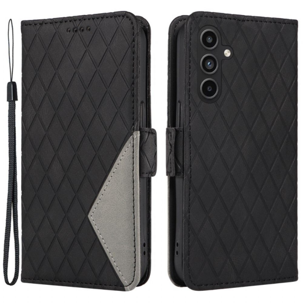 Folio-hoesje Samsung Galaxy A15 5g Telefoonhoesje Dubbele Diamanten Sluiting
