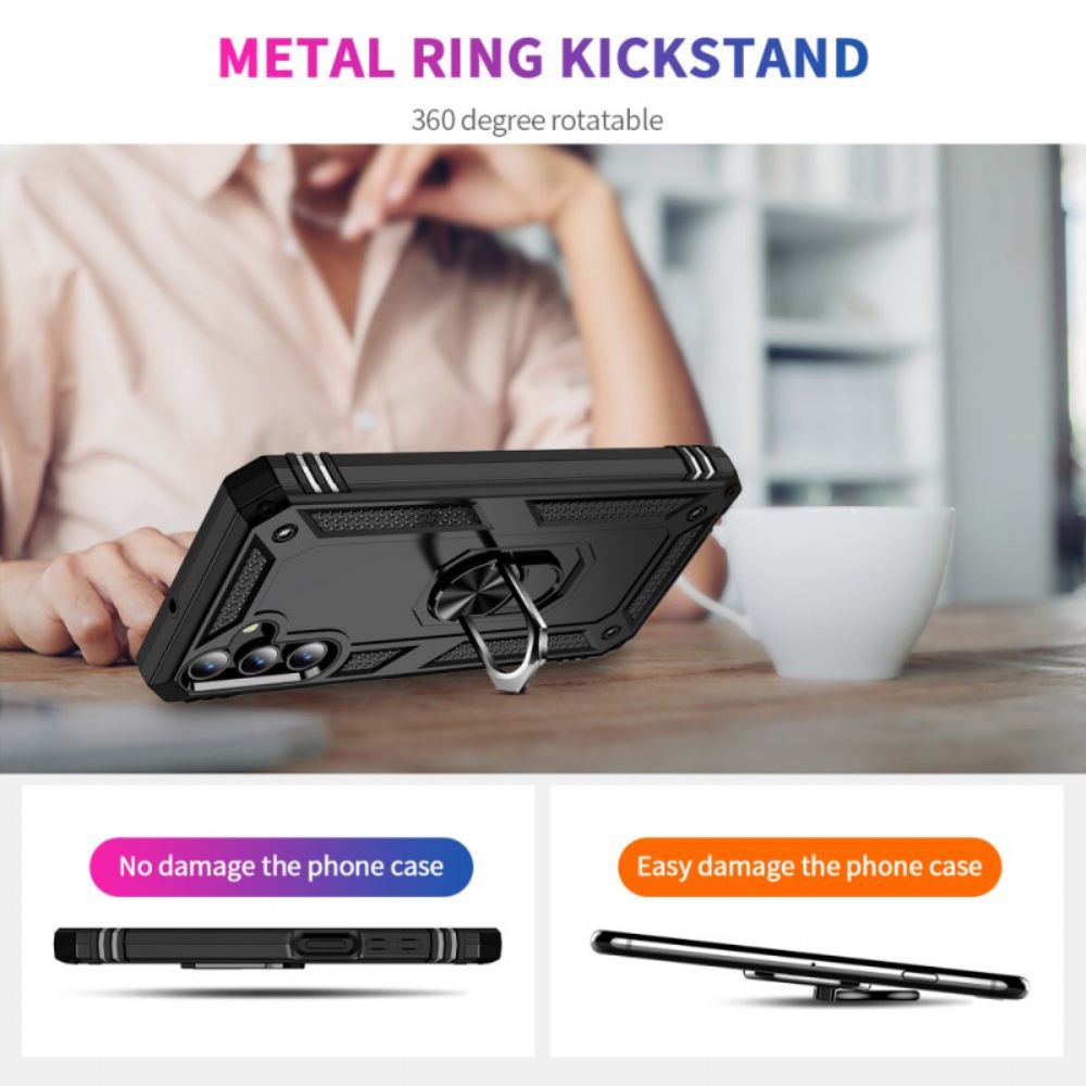 Hoesje Samsung Galaxy A15 5g Metalen Stijl Met Steunring