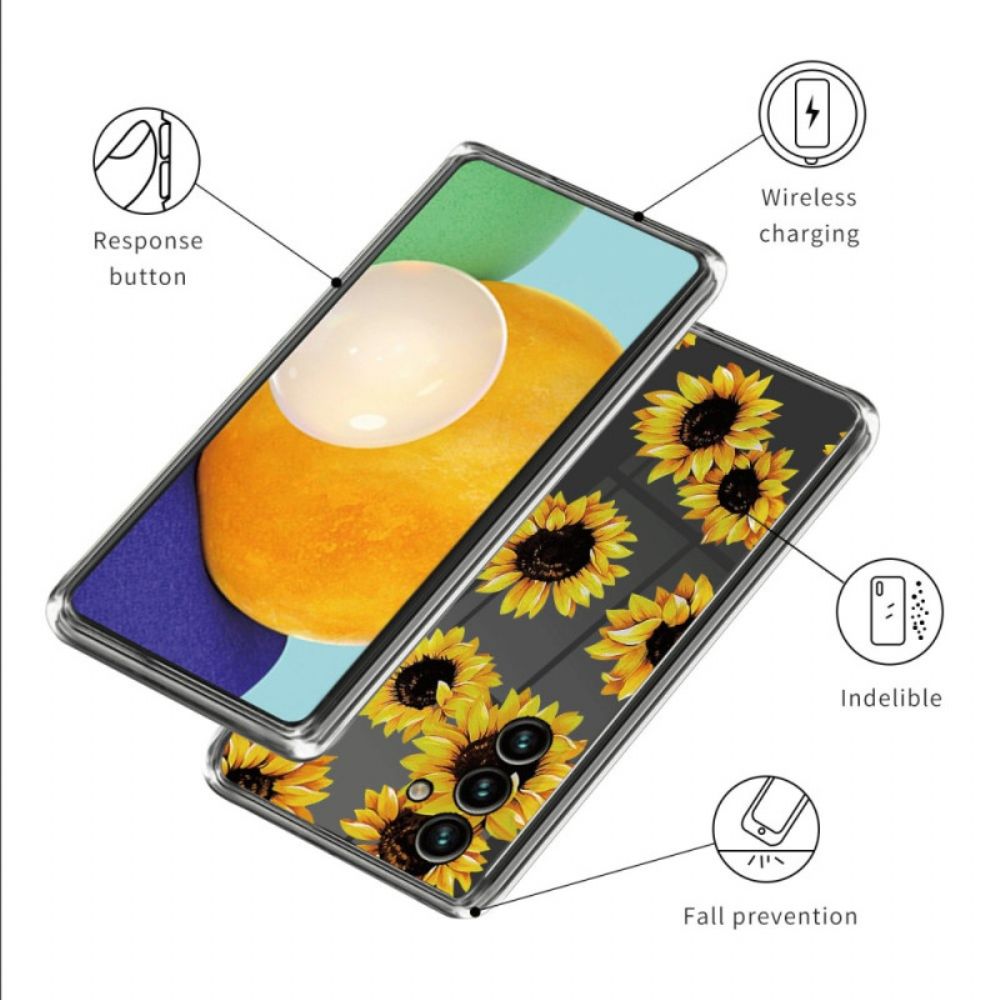 Hoesje Samsung Galaxy A15 5g Mooie Zonnebloemen