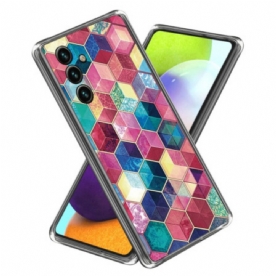 Hoesje Voor Samsung Galaxy A15 5g Gekleurde Blokken