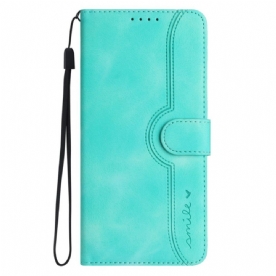Leren Hoesje Samsung Galaxy A15 5g Suède-effect Met Riempje Bescherming Hoesje