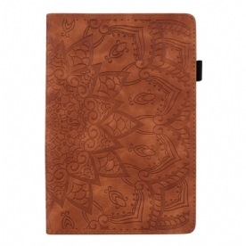 Cover Samsung Galaxy Tab S11 Ultra Mandala Met Suède-effect Bescherming Hoesje