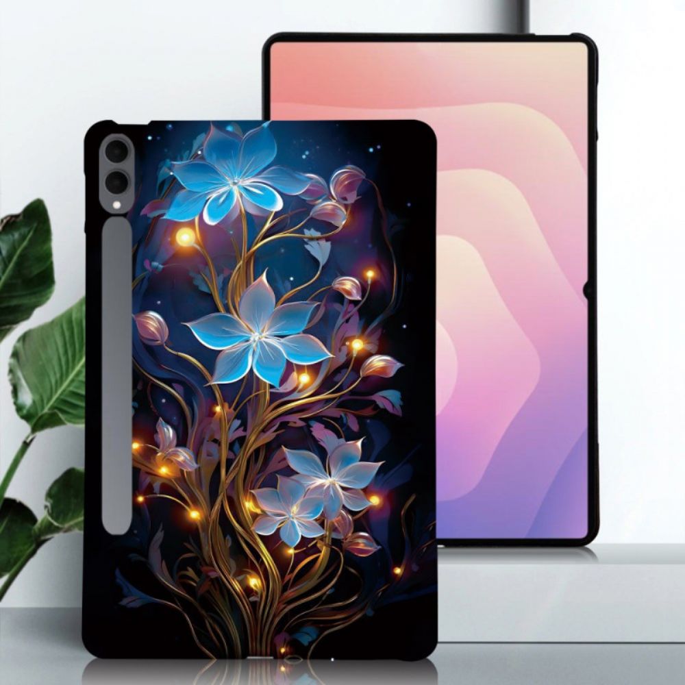 Hoesje Samsung Galaxy Tab S11 Ultra Blauwe Bloemen Bescherming Hoesje