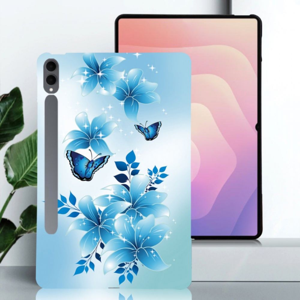 Hoesje Samsung Galaxy Tab S11 Ultra Blauwe Vlinders Bescherming Hoesje