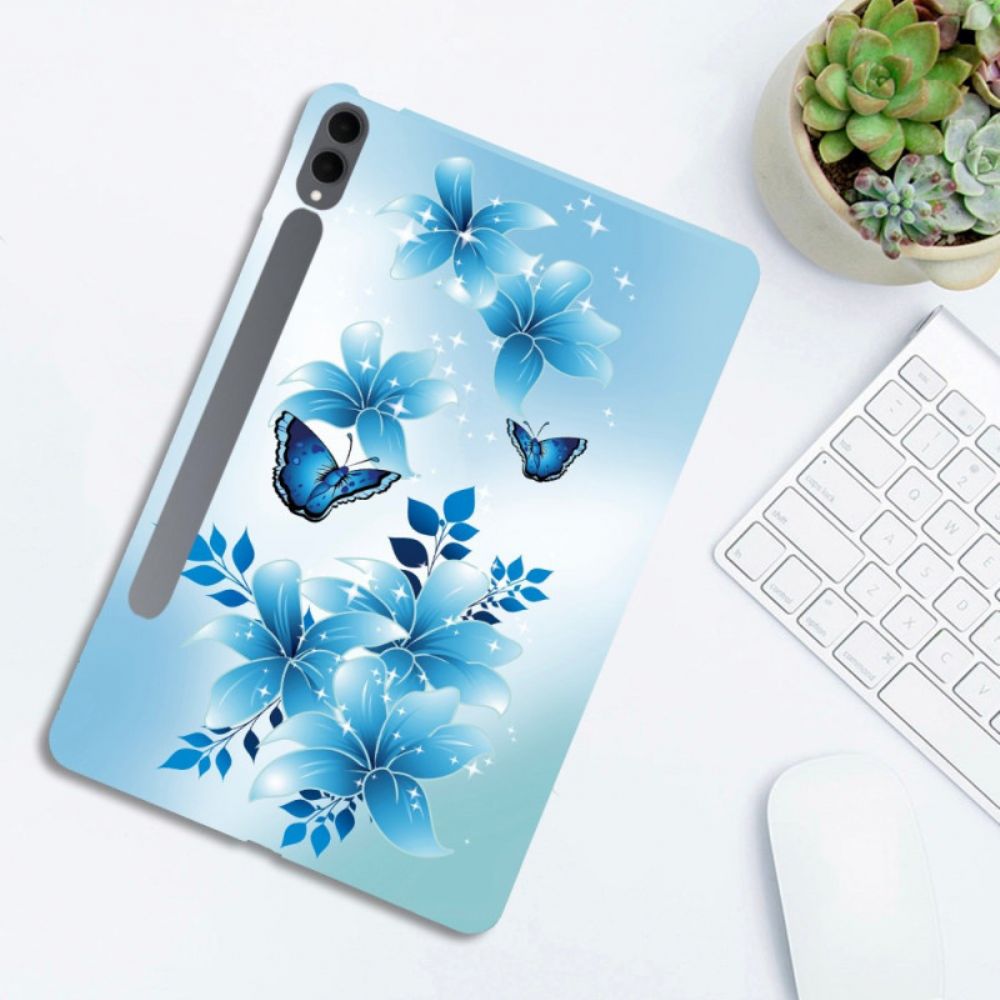 Hoesje Samsung Galaxy Tab S11 Ultra Blauwe Vlinders Bescherming Hoesje