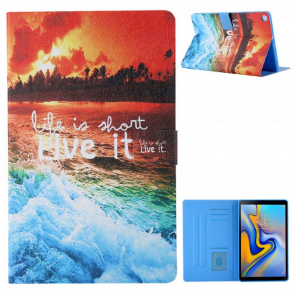 Folio-hoesje voor Samsung Galaxy Tab A7 Het Leven Is Kort