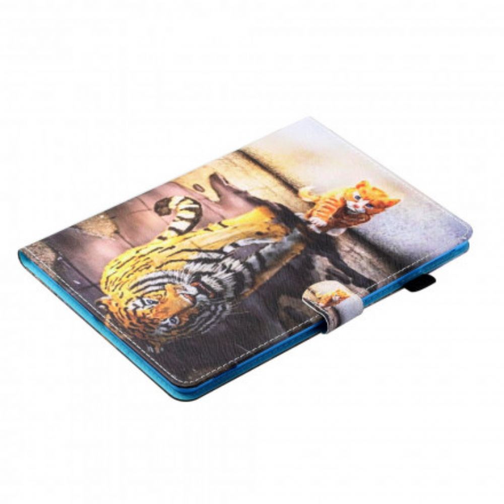 Leren Hoesje voor Samsung Galaxy Tab A7 Kittenkunst