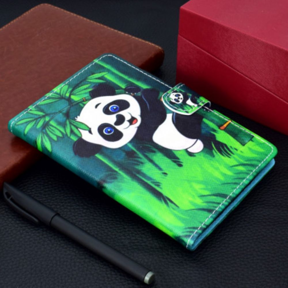Leren Hoesje voor Samsung Galaxy Tab A7 Panda